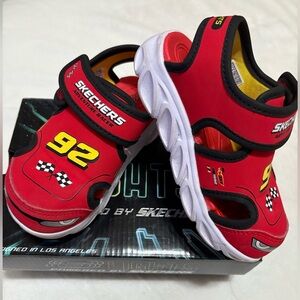 Light Up Skechers Kids Red Racing Sandals